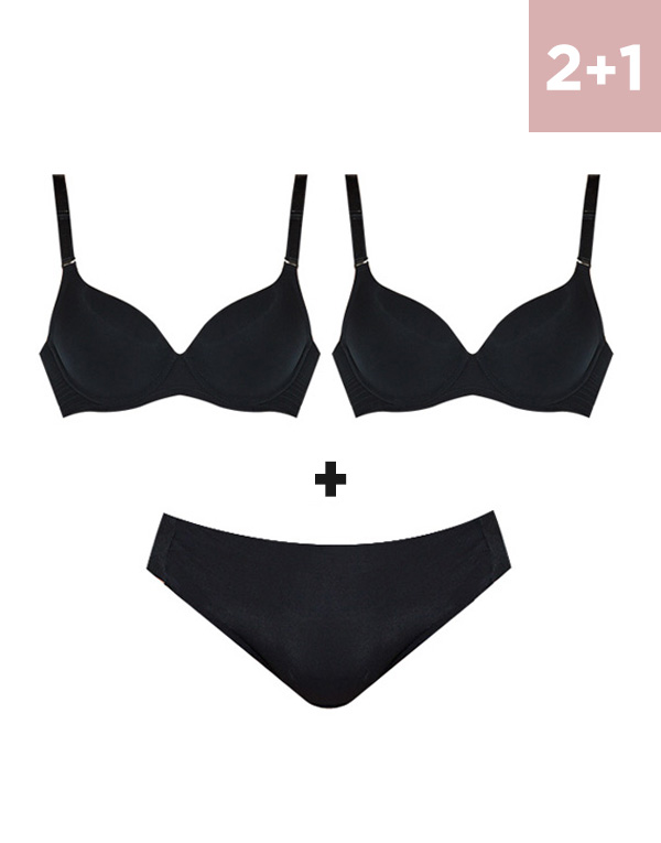 와이어-브라2매+미니헴팬티1매[ONP6001]