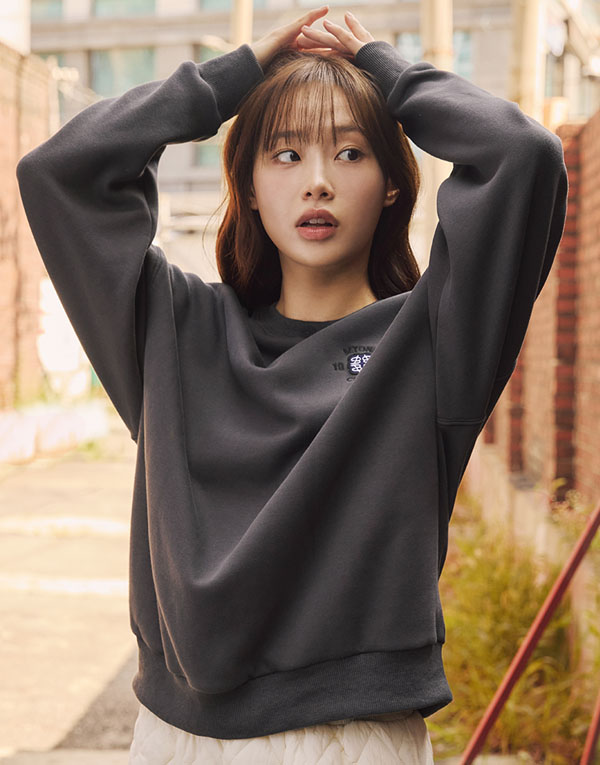 보디히트-기모맨투맨티(오버핏)[UMZ7006]