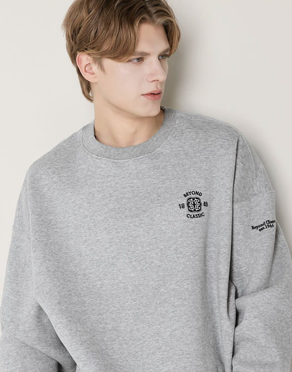 보디히트-기모맨투맨티(오버핏)[UMZ7006]