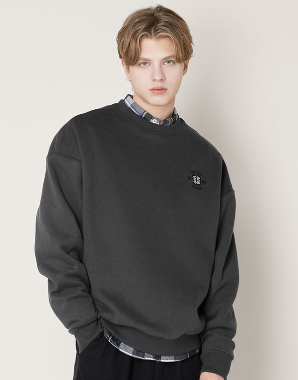 보디히트-기모맨투맨티(오버핏)[UMZ7006]