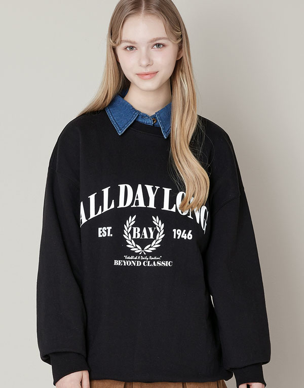 보디히트-올데이기모맨투맨(오버핏)[UMZ7007]