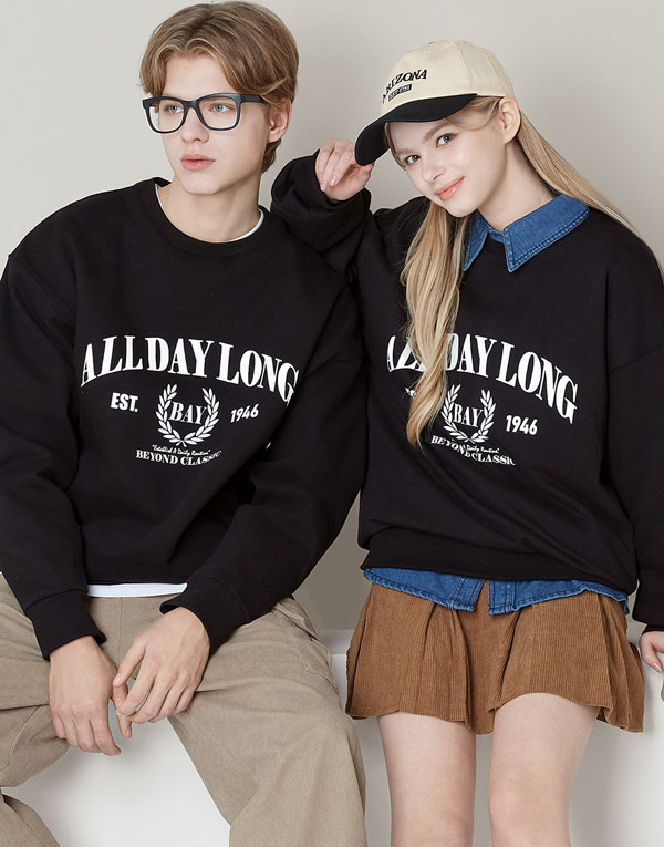 보디히트-올데이기모맨투맨(오버핏)[UMZ7007]