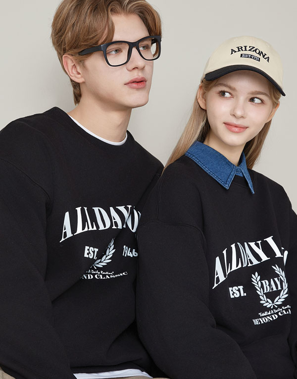 보디히트-올데이기모맨투맨(오버핏)[UMZ7007]