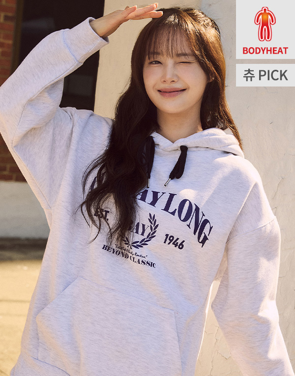 올데이기모후드(오버핏)[UMZ7008]