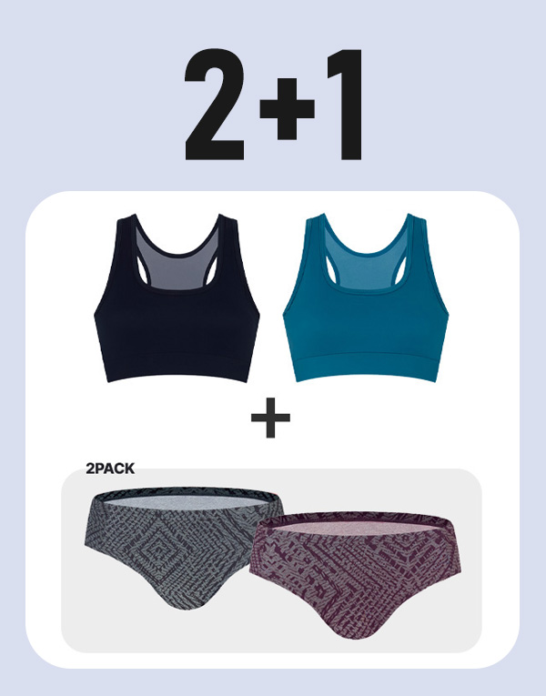 스포츠-브라2매+스포츠-삼각1매(2매입)[WPD4012]