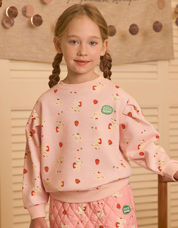 코코모메<BR/>퍼프소매-맨투맨[CCM2013]