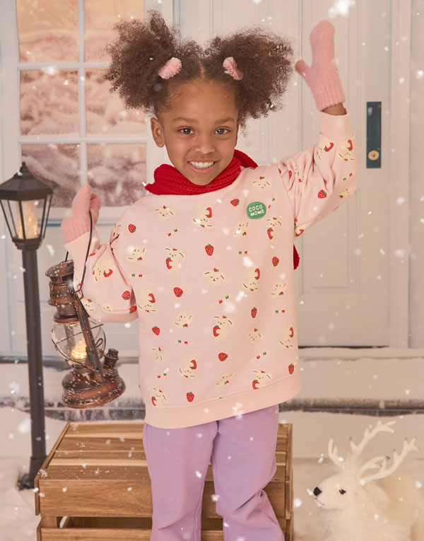 코코모메<BR/>퍼프소매-맨투맨[CCM2013]