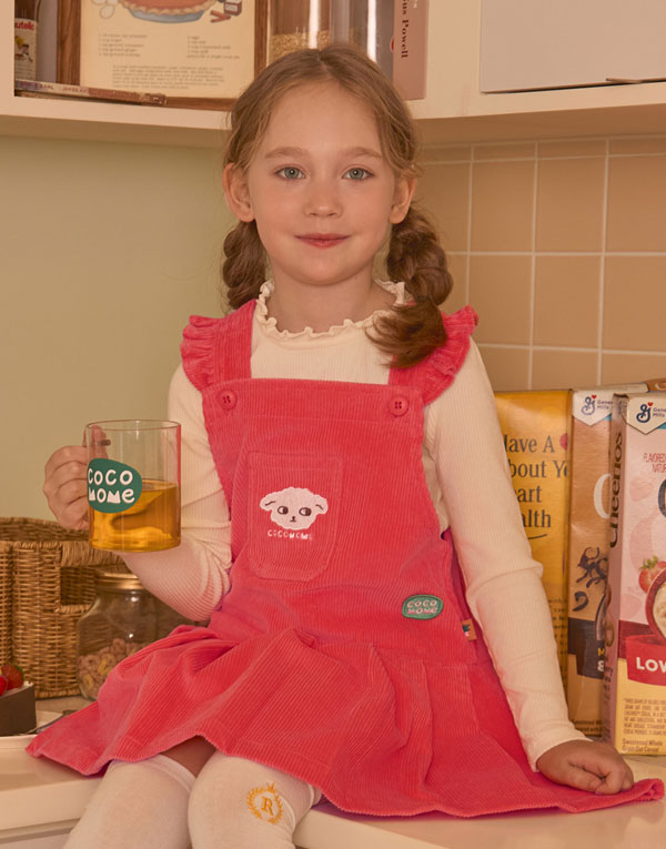 코코모메<BR/>코듀로이-멜빵원피스[CCM2016]