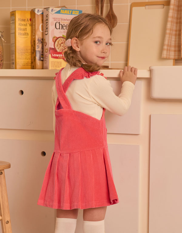 코코모메<BR/>코듀로이-멜빵원피스[CCM2016]