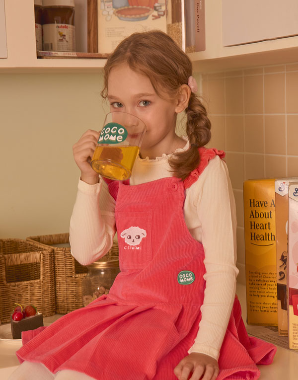 코코모메<BR/>코듀로이-멜빵원피스[CCM2016]