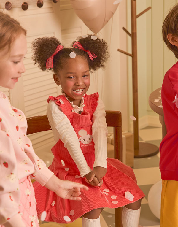 코코모메<BR/>코듀로이-멜빵원피스[CCM2016]