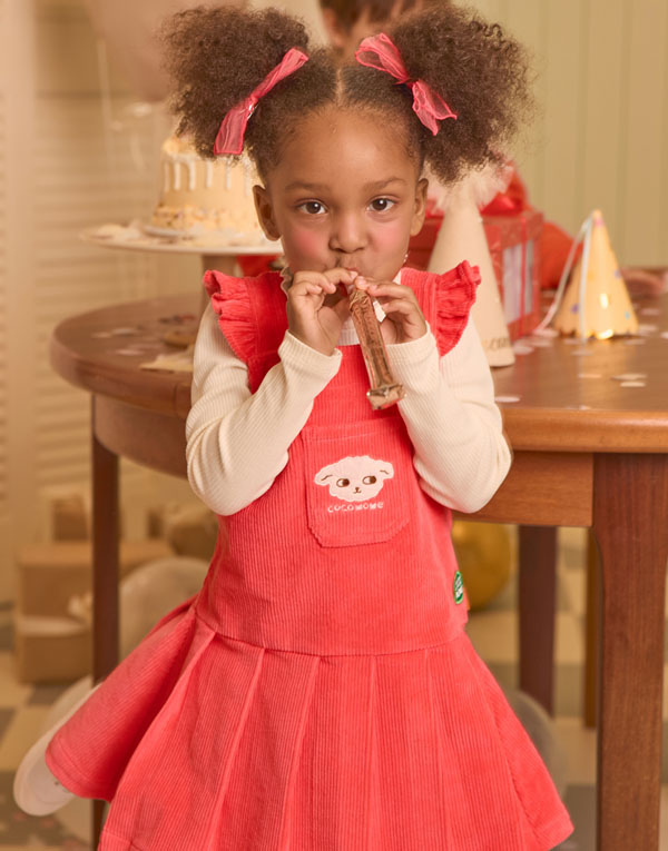 코코모메<BR/>코듀로이-멜빵원피스[CCM2016]