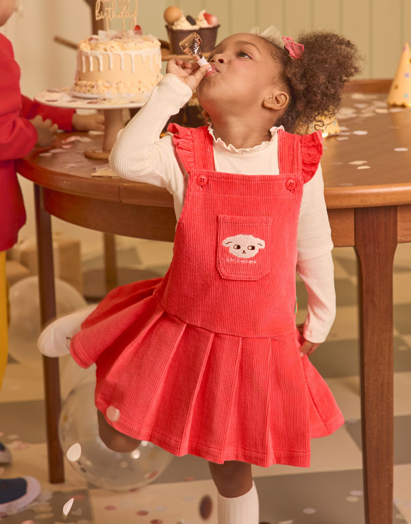 코코모메<BR/>코듀로이-멜빵원피스[CCM2016]