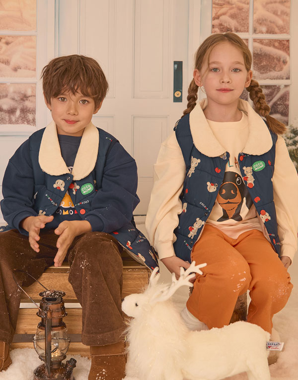 코코모메<BR/>패딩조끼[CCM1027]