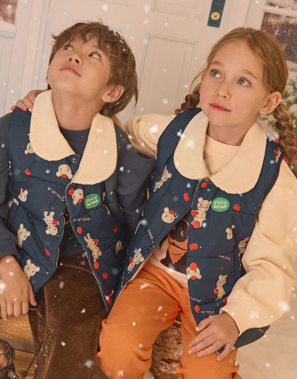 코코모메<BR/>패딩조끼[CCM1027]