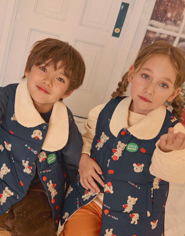 코코모메<BR/>패딩조끼[CCM1027]