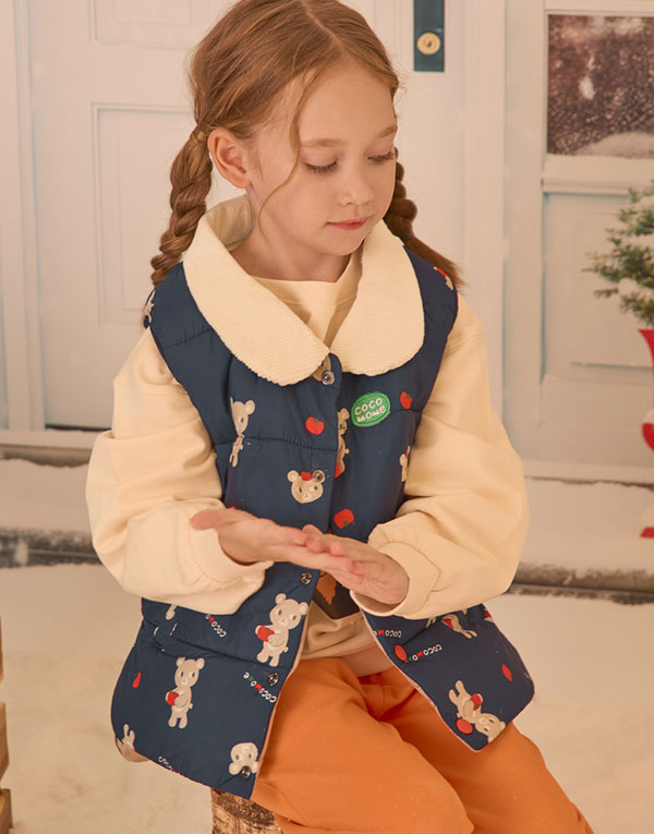 코코모메<BR/>패딩조끼[CCM1027]