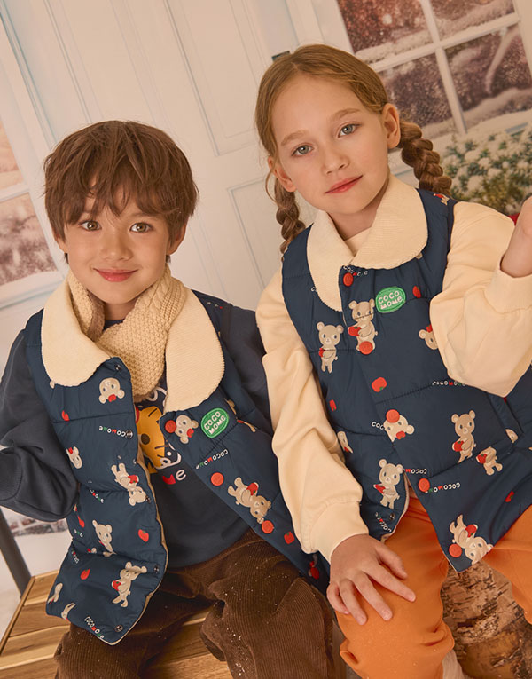 코코모메<BR/>패딩조끼[CCM1027]