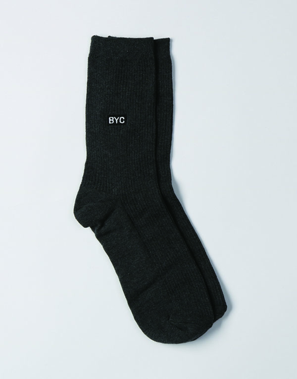 블랙로고양말(3매)[OES1015]