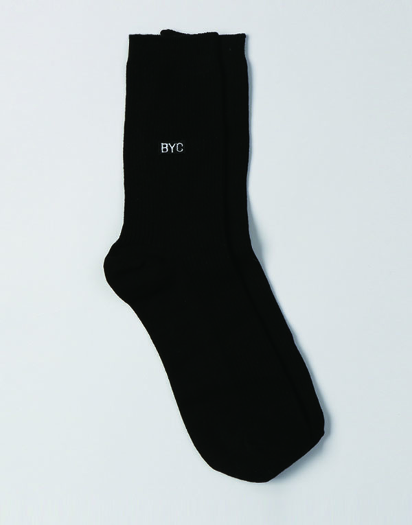 블랙로고양말(3매)[OES1015]