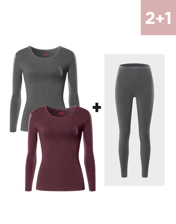 보디히트-기모여긴팔티2매+기모타이즈1매[OBS1109]