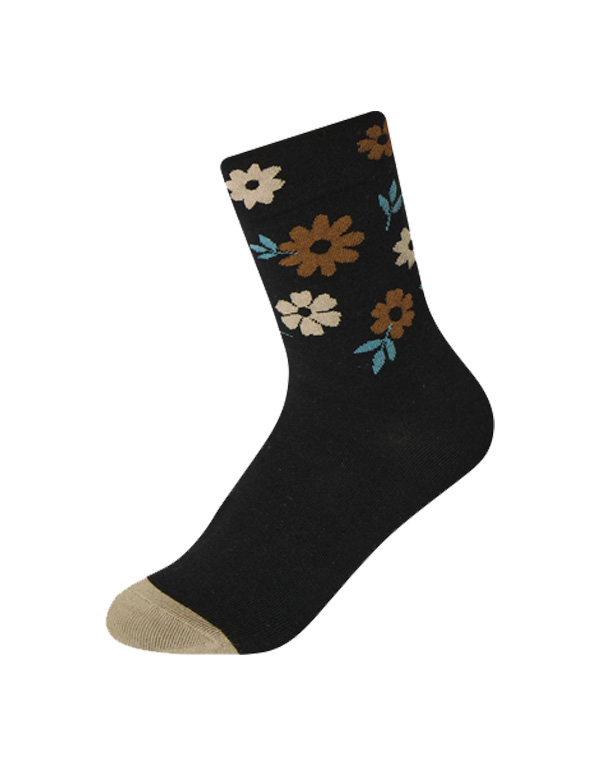 꽃패턴-중목양말(2매)[SWS1152]