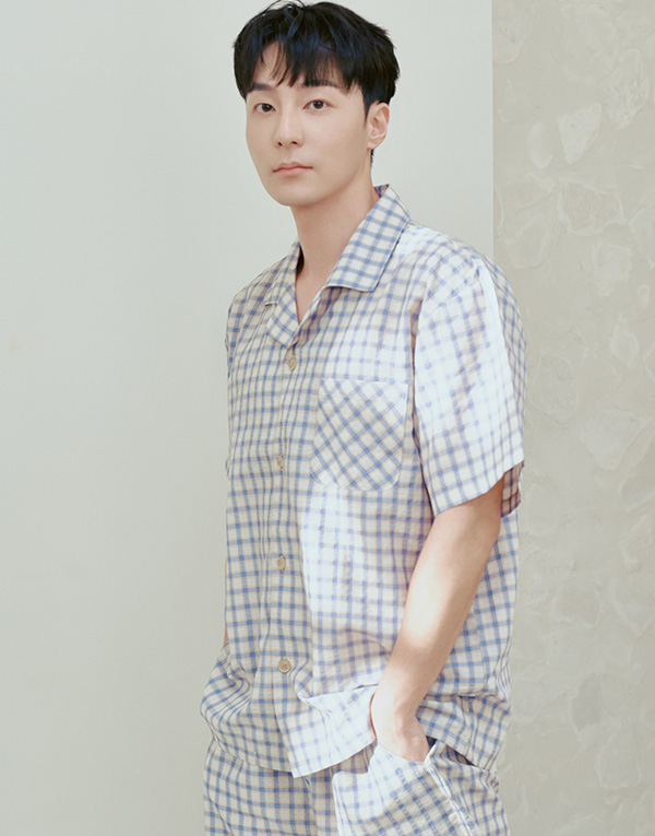 선염 체크 반팔잠옷세트[NSZ1003]