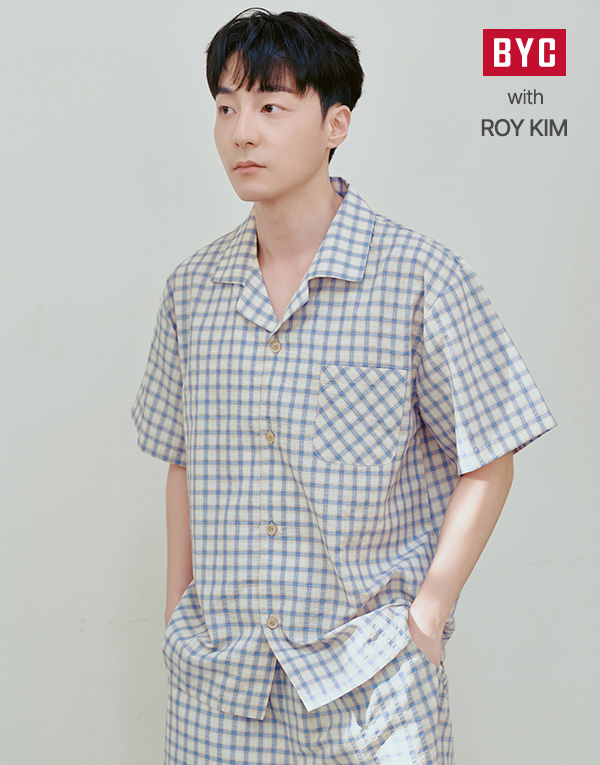 선염 체크 반팔잠옷세트[NSZ1003]