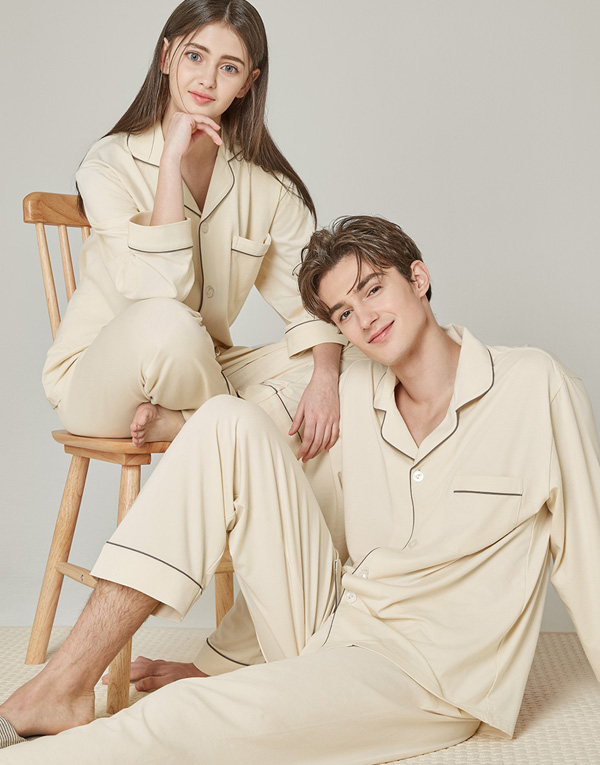 1+1  면레이온 니트 공용잠옷셋트[NNZ1002]