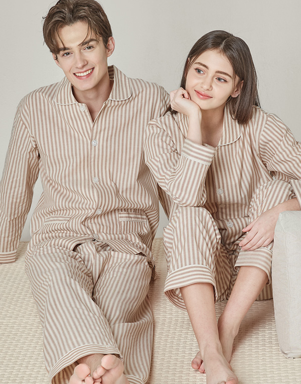 1+1 순면100% 선염 공용잠옷상하[NCZ1001]