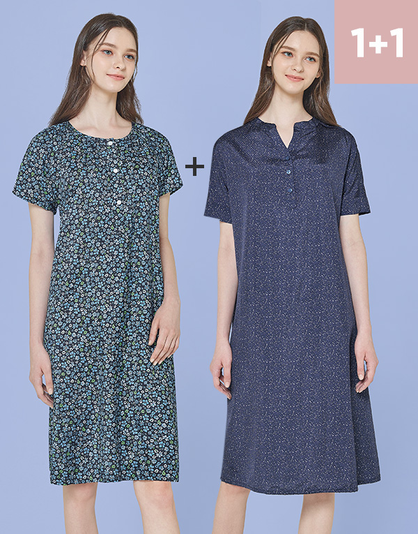 1+1 쿨피아-인견원피스 2종