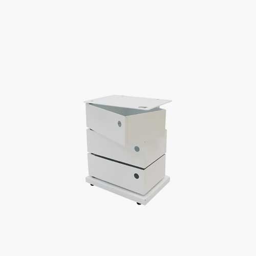 3 Step Pivot Cabinet White / DOT-I.0632.01.BI