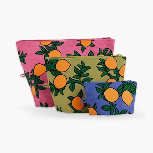 Baggu Go Pouch Set Orange Tree