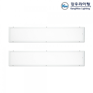 강우라이팅 LED 초슬림 직부평판 무타공 직하 면조명 50W 1285x320 방등 거실등 무타공설치 플리커프리 주광색 2개