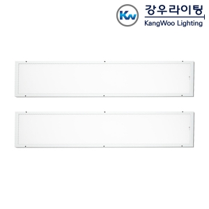 강우라이팅 LED 직하평판 M바 매입타입 피스형 50W 1280*320 방등 거실등 무타공설치 플리커프리 주광색 2개