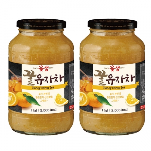 꽃샘 꿀유자차 1kg 2개세트