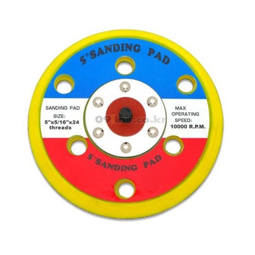 에어샌딩 패드 5인치 찍찍이  (밸크로 타입)원형패드 (6구)