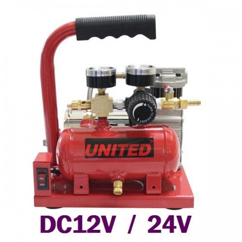 UNITED유나이티드 DC콤프레셔 DC 0205-12/24(1/4HP)오일리스타입 탱크용량 0.5리터 12V/ 24V선택