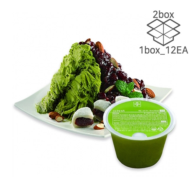 흥국 스노우빙 녹차 300g (2box_24EA) 빙수블럭