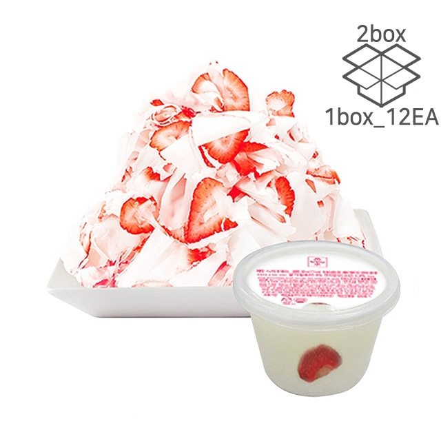 흥국 스노우빙 딸기플러스 300g (2box_24EA) 빙수블럭