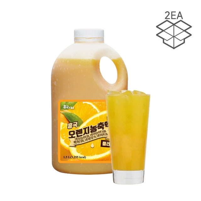 흥국 오렌지 농축액 플러스 1.5L (x2EA 묶음)