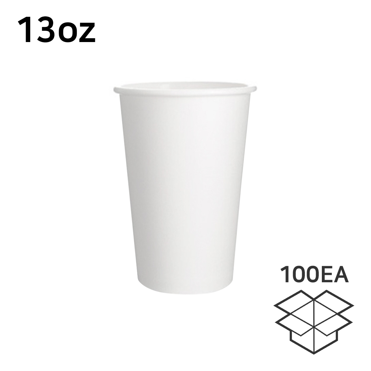 13온스 흰색 무지 테이크아웃종이컵 핫컵 100개