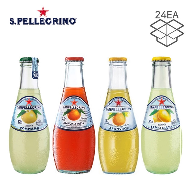 산펠레그리노 탄산음료 레몬/오렌지/레드오렌지/그린자몽 200ml×24ea