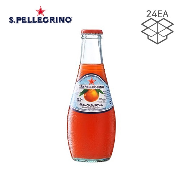 산펠레그리노 탄산음료 로싸(레드오렌지) 200ml×24ea