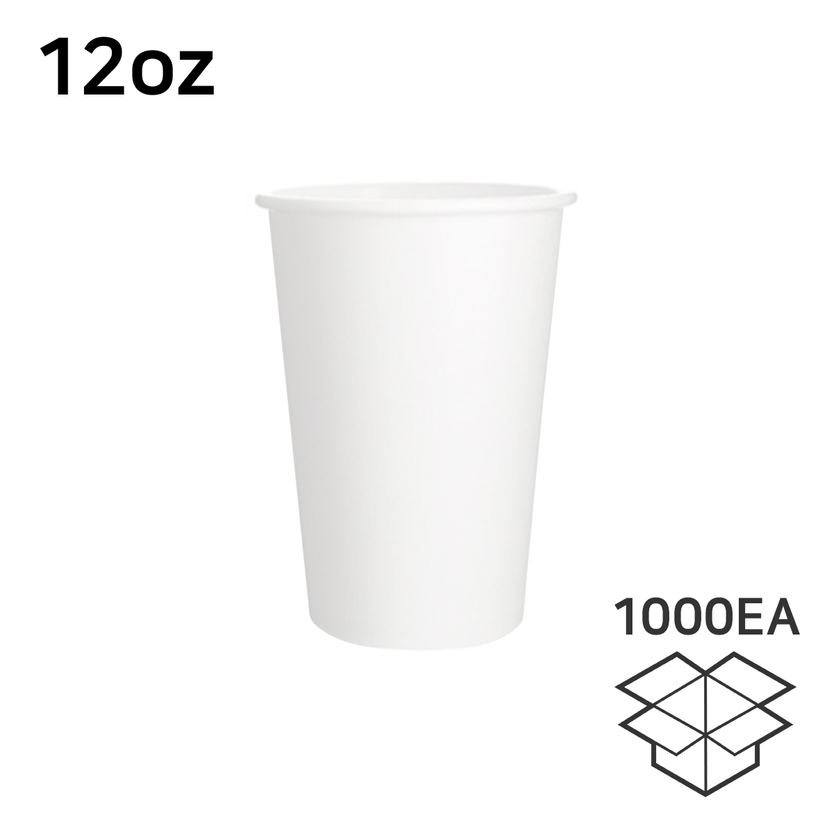 12온스 흰색 무지 테이크아웃컵종이컵 핫컵 1박스 1000개