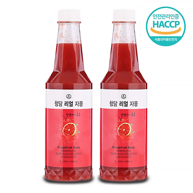 청담라이프 리얼 자몽 농축액 1,000ml×2개