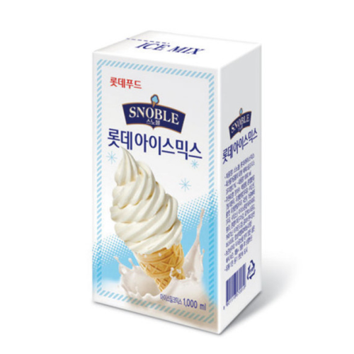 롯데 스노블 아이스믹스 바닐라 1kg x10개 1박스