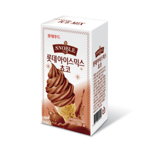 롯데 스노블 아이스믹스 초코 1kg x10개 1박스