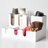 카페 종이 테이크아웃 컵 뚜껑 컵홀더 슬리브 티백 9구 디스펜서 정리함 오리스타 그리즈