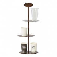 카페 종이 테이크아웃 컵 디스플레이 진열대 디스펜서 정리 수납함 오리스타